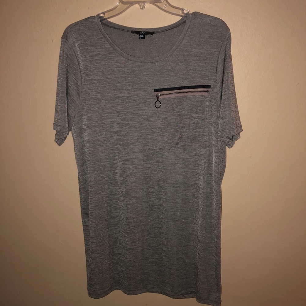 Missguided Gray Oversized T-Shirt